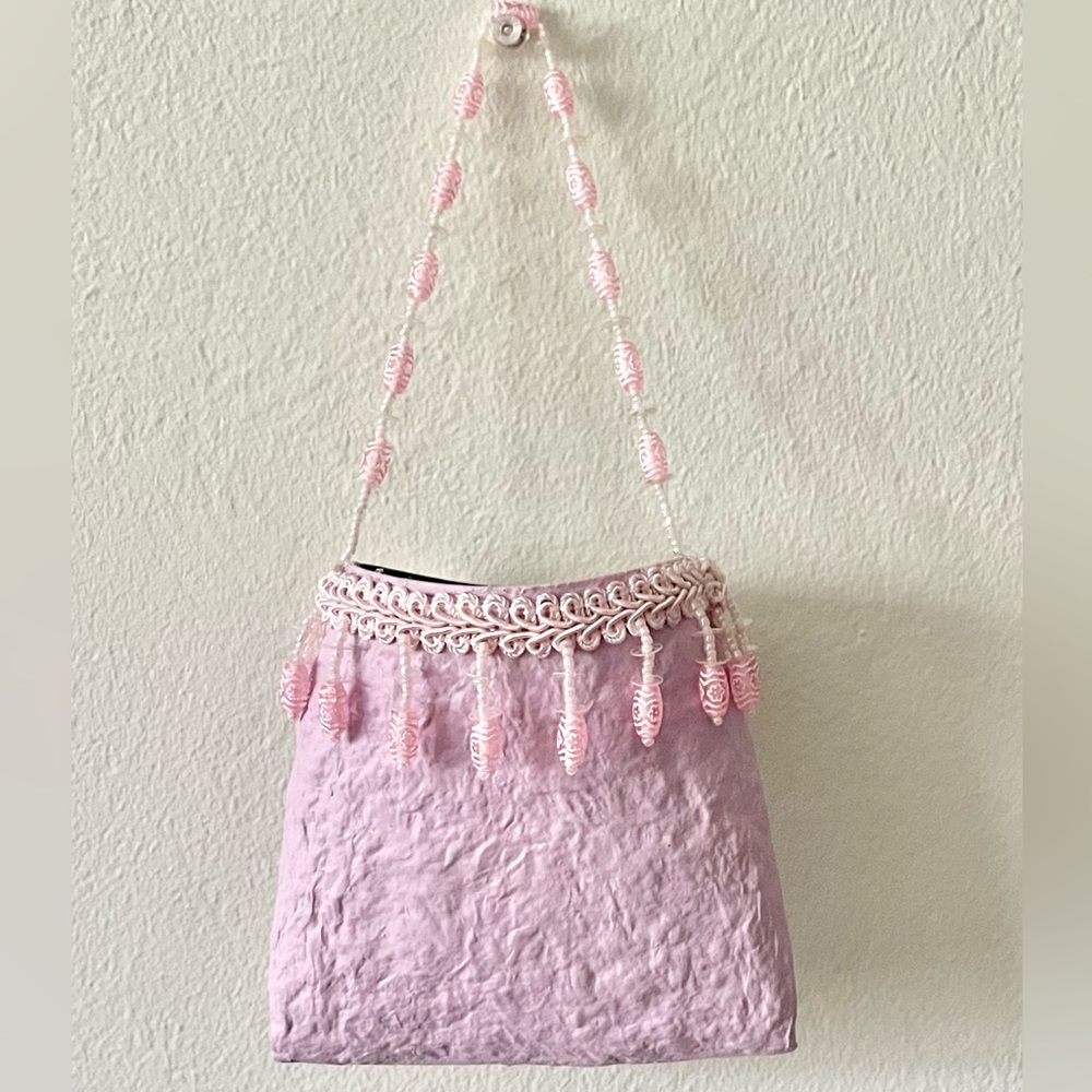 Pink Planter / Catch-all / Wall Hanging / flower holder up / recycled metal can